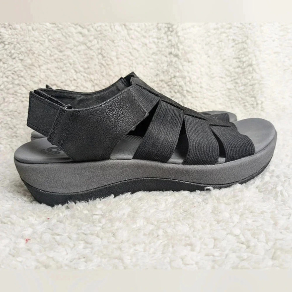 CLARKS Sandals women size 6 black and Gray super comfy! - Picture 5 of 8